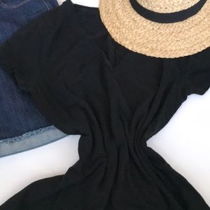 Basic Black Tee with V-Neck